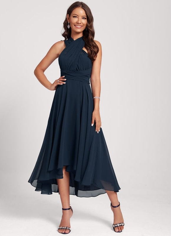 Robe Trapèze Mousseline Émeraude - gallery 6