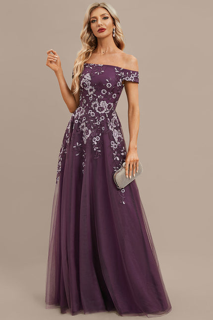 Robe Trapèze Satin Orchidée - gallery 2