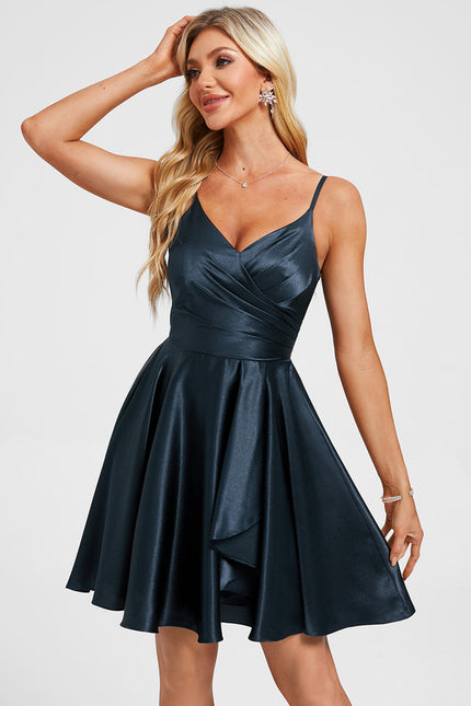 Robe Trapèze Satin Nuit - gallery 5