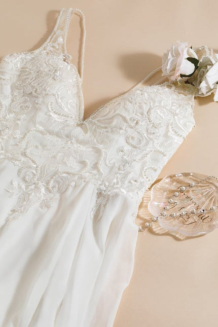 Robe Trapèze De Mariée Aérienne - gallery 4