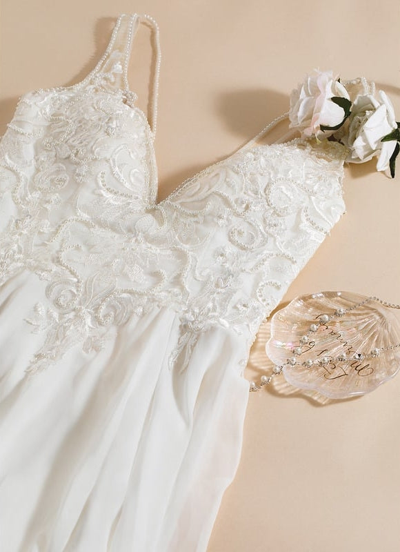Robe Trapèze De Mariée Aérienne - gallery 4