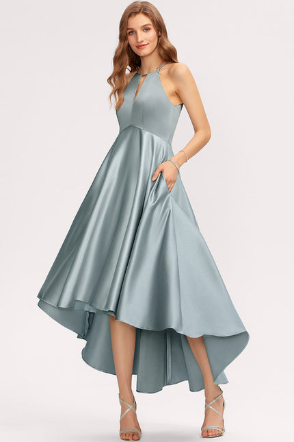 Robe Trapèze Satin Éclat Couture