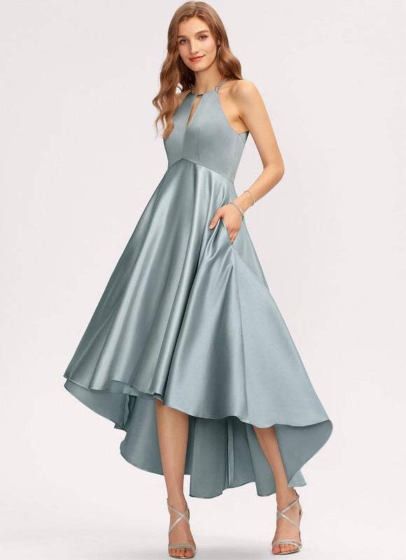 Robe Trapèze Satin Éclat Couture