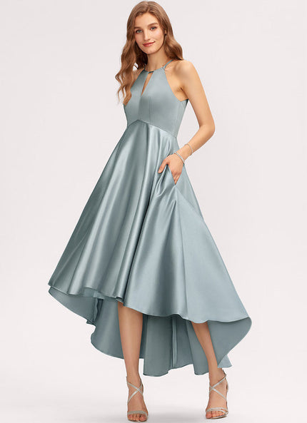 Robe Trapèze Satin Éclat Couture