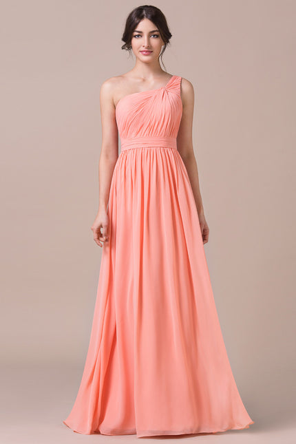 Robe Trapèze Asymétrique Beige - gallery 1