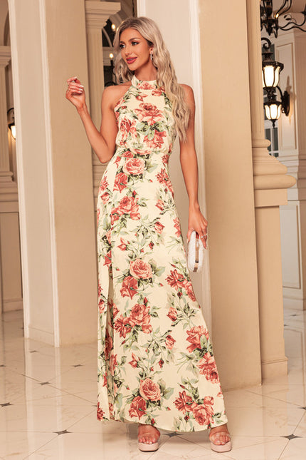 Robe Trapèze Maxi Satin Éclat