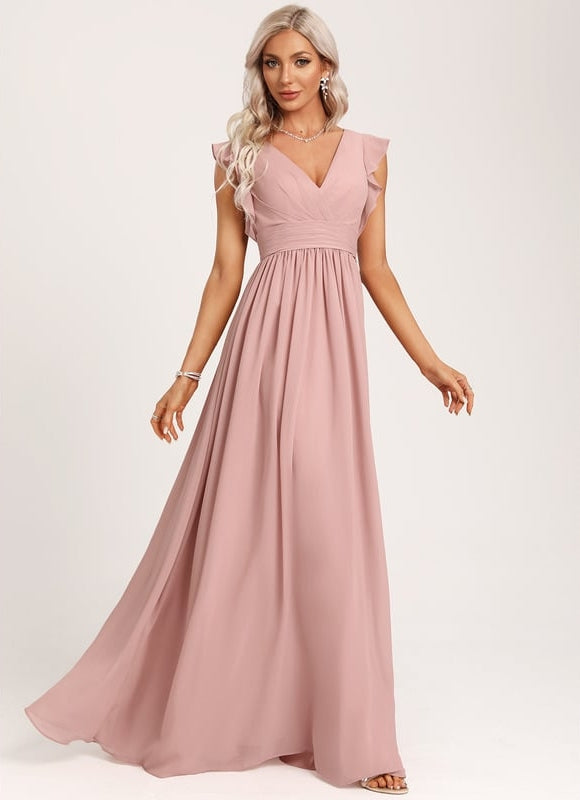 Robe Trapèze Mousseline Fendue