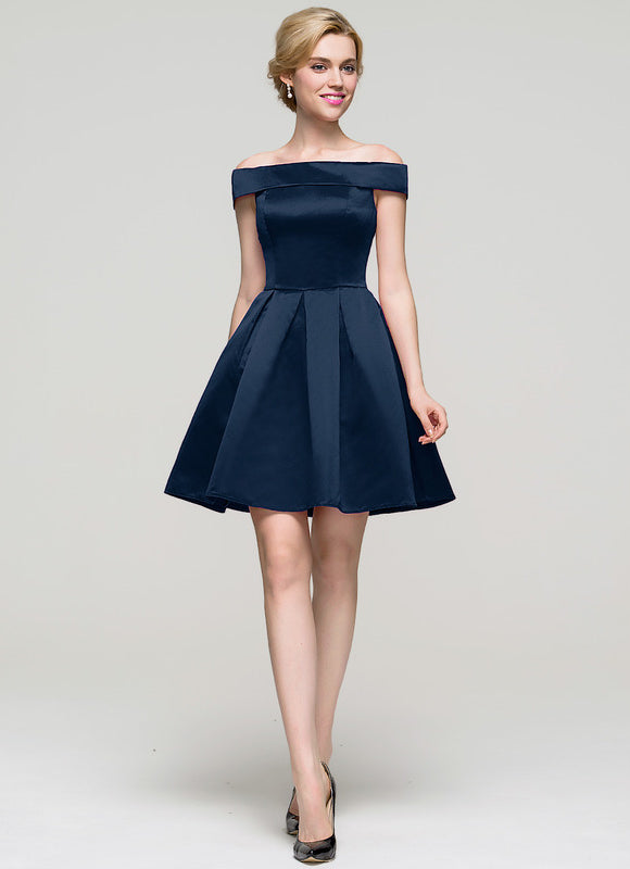 Robe Trapèze Satinée Ébène - gallery 7