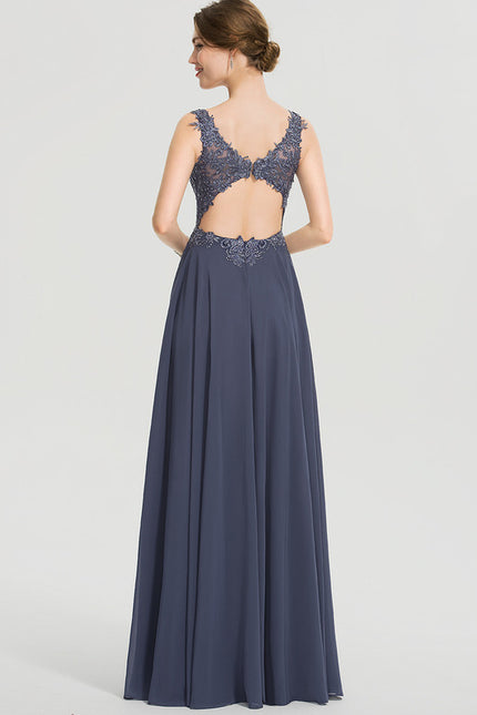 Robe Trapèze Nuit Émeraude Satinée - gallery 3