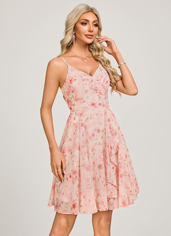Robe Trapèze Éclat Poudré - gallery 1