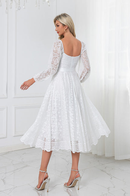Robe Trapeze Blanche - gallery 2