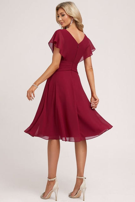 Robe Trapèze Vaporeuse Rubis - gallery 2