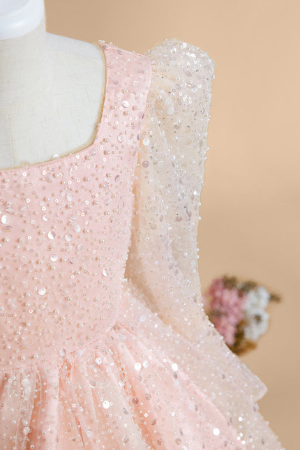 Robe Trapèze Éclat Rosé - gallery 5
