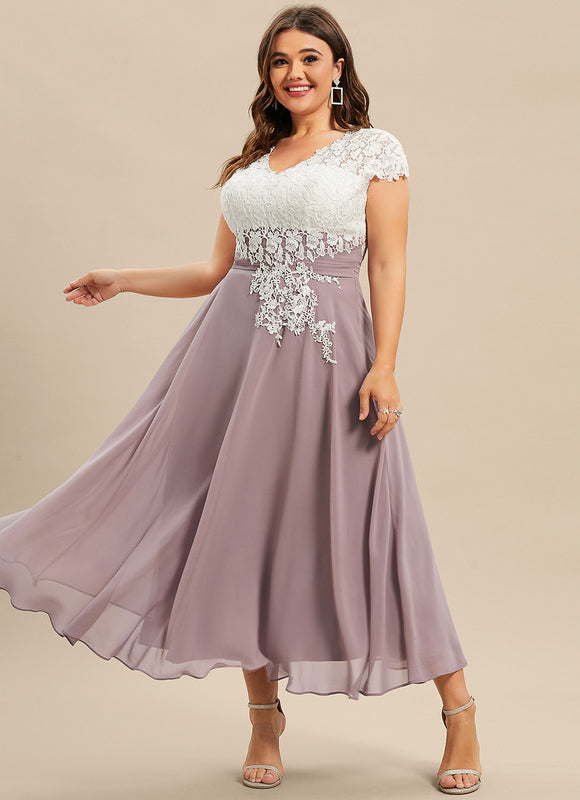 Robe Trapèze Violet Éclat Satiné - gallery 7