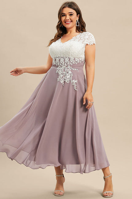 Robe Trapèze Violet Éclat Satiné - gallery 7