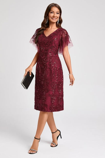 Robe Trapèze Élégance Bordeaux Chic - gallery 3