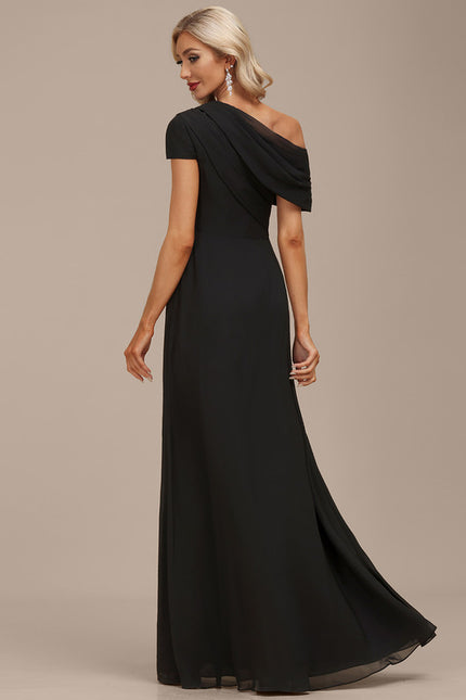 Robe Trapèze Noire Plissée Soirée - gallery 5
