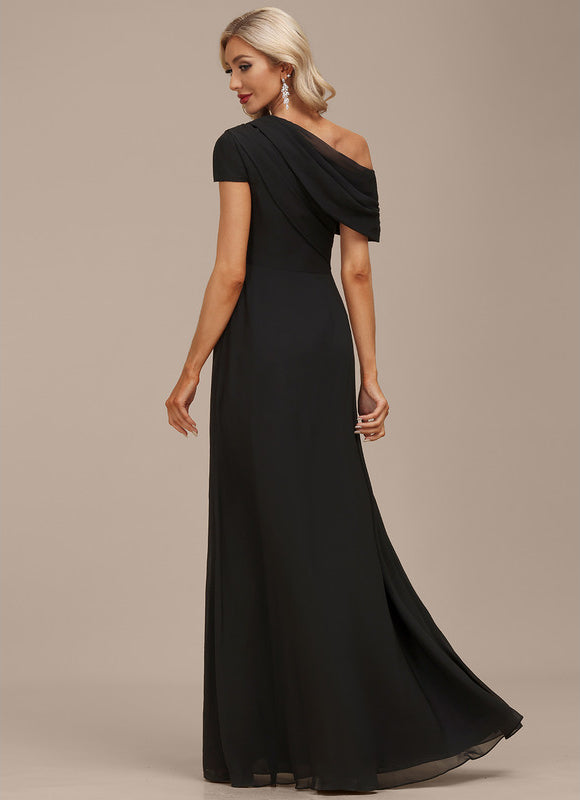 Robe Trapèze Noire Plissée Soirée - gallery 5