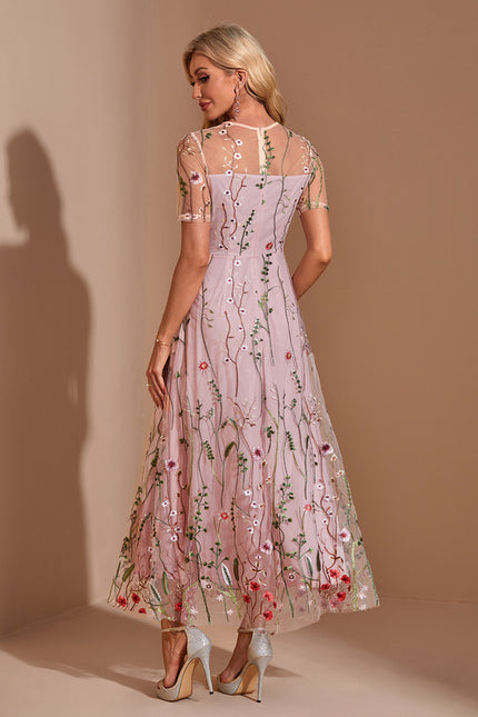 Robe Trapèze Étreinte Florale - gallery 1