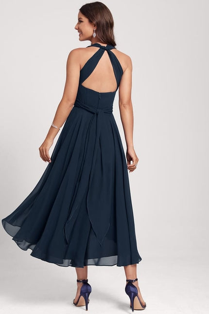 Robe Trapèze Mousseline Émeraude - gallery 3