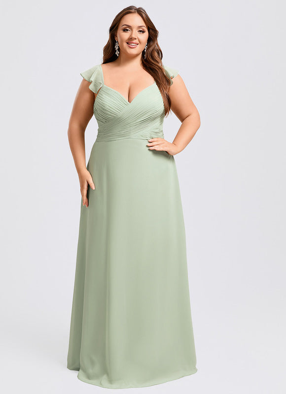 Robe Trapèze Mousseline Fendue - gallery 7