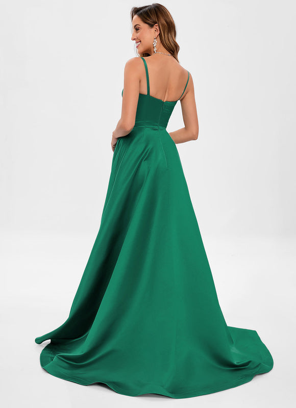 Robe Trapèze Éclat Satiné - gallery 1