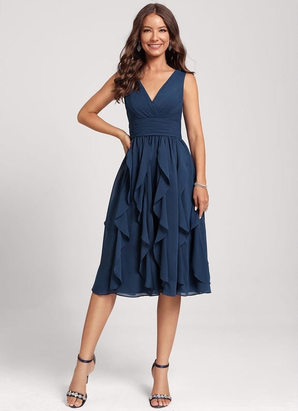 Robe Trapèze Émeraude Volante - gallery 2