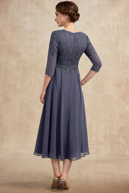 Robe Trapèze Sérénité Grise - gallery 5
