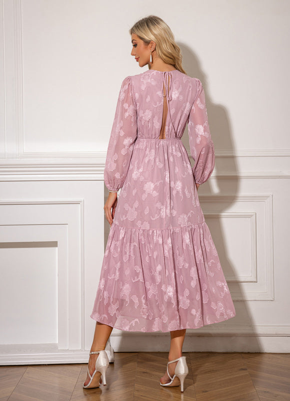 Robe Trapèze Chiffon Floral - gallery 2