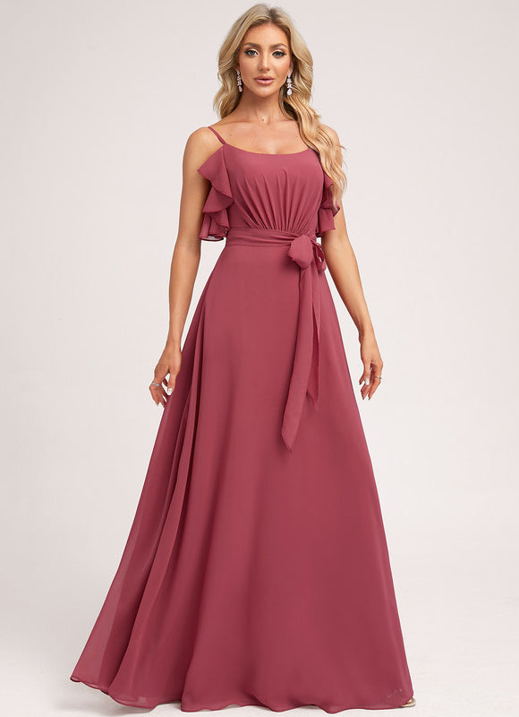 Robe Trapèze Mousseline Fendue - gallery 3