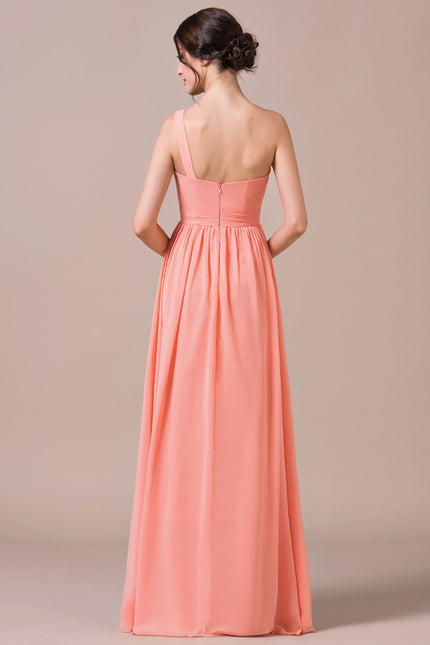 Robe Trapèze Asymétrique Beige - gallery 7