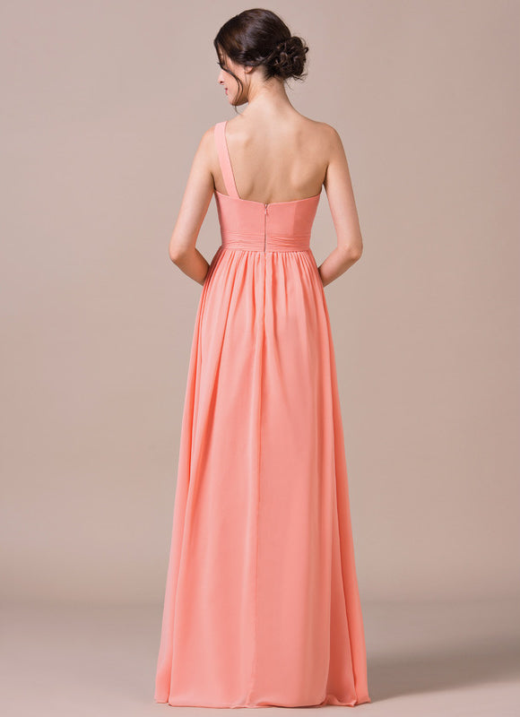 Robe Trapèze Asymétrique Beige - gallery 7