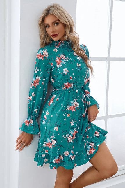 Robe Trapèze Flocon Pêche - gallery 1