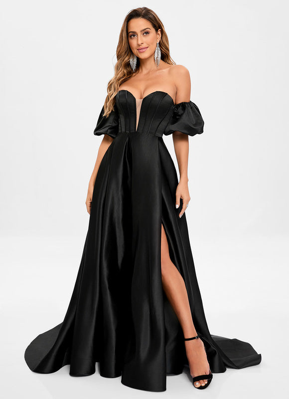 Robe Trapèze Satin Royal - gallery 7