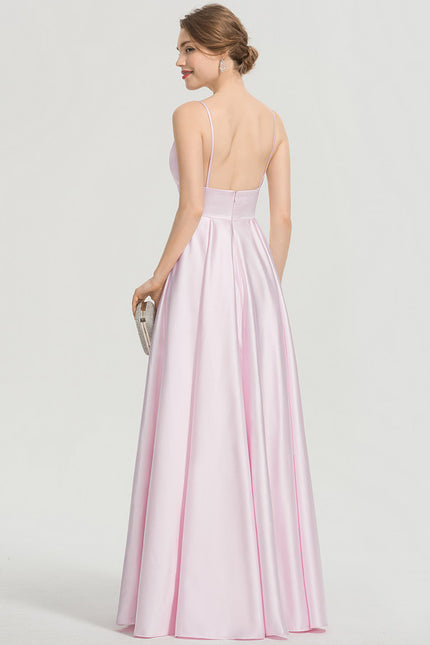 Robe Trapèze Éclat Satiné Doré - gallery 3