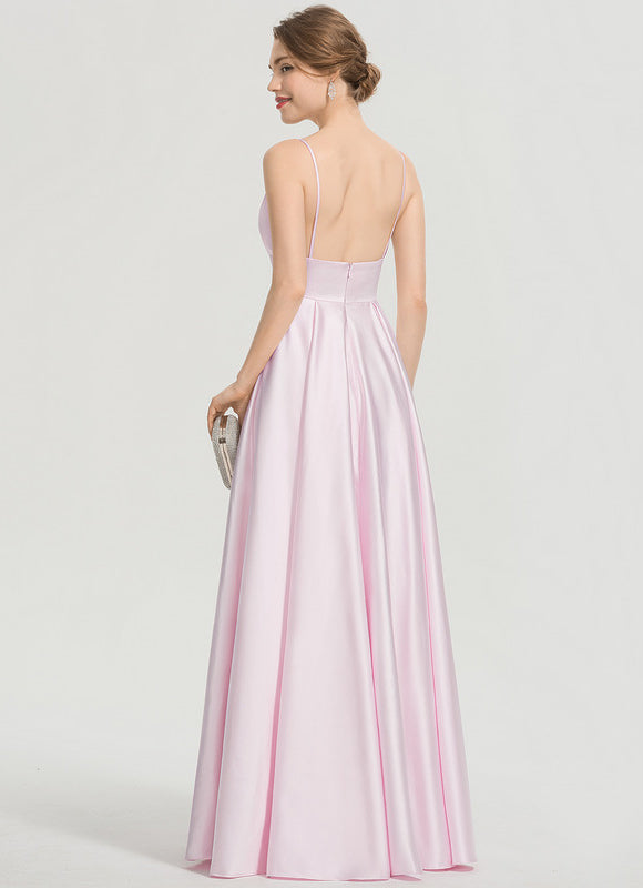 Robe Trapèze Éclat Satiné Doré - gallery 3