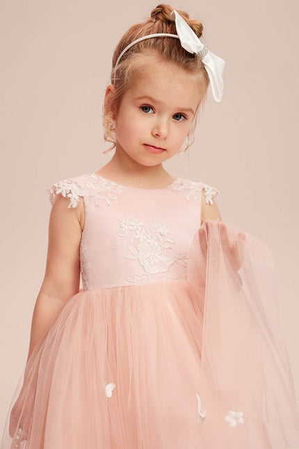 Robe Trapèze Fleurie Pêche - gallery 8