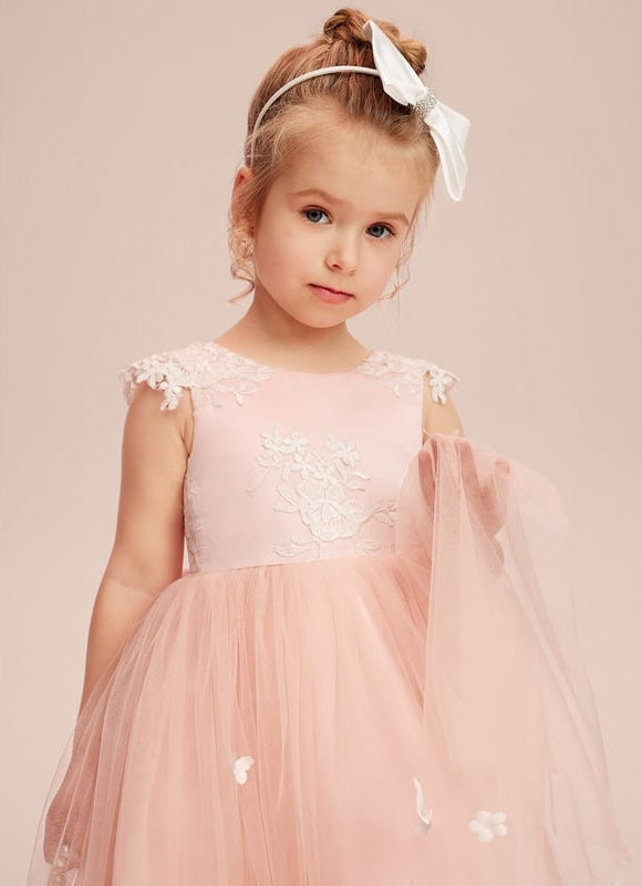 Robe Trapèze Fleurie Pêche - gallery 8