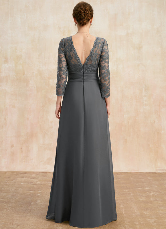 Robe Trapèze Gris Élégance Drapée - gallery 5