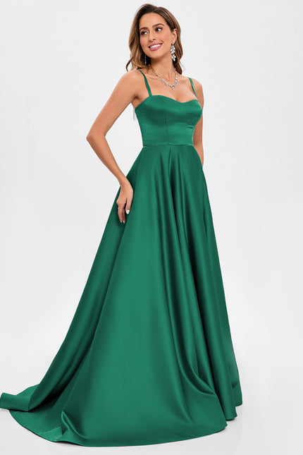 Robe Trapèze Éclat Satiné - gallery 4