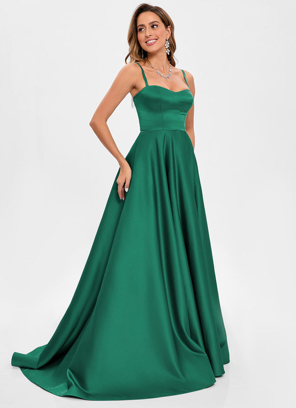 Robe Trapèze Éclat Satiné - gallery 4