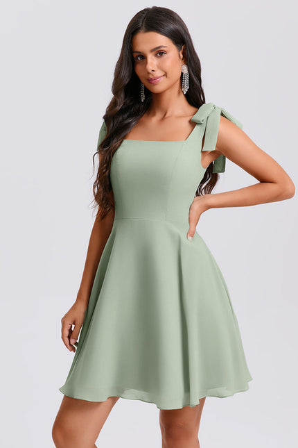 Robe Trapèze Émeraude Douce - gallery 4