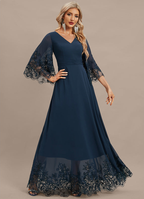 Robe Trapèze Lueur Azurienne - gallery 4