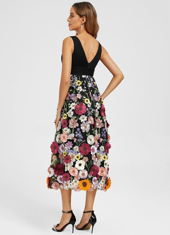 Robe Trapèze Éclat Multicolore - gallery 5