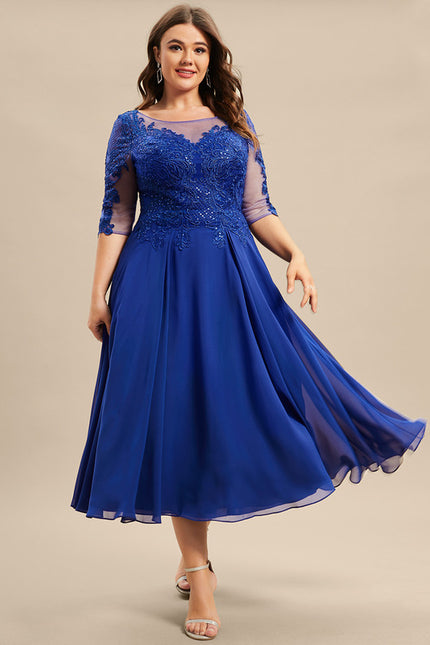 Robe Trapèze Bleu Éclatant - gallery 6