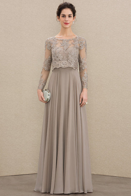 Robe Trapèze Longue Violetée - gallery 1