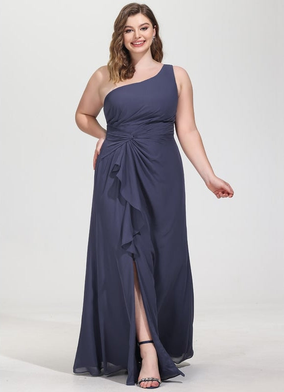 Robe Trapèze Asymétrique Beige - gallery 8