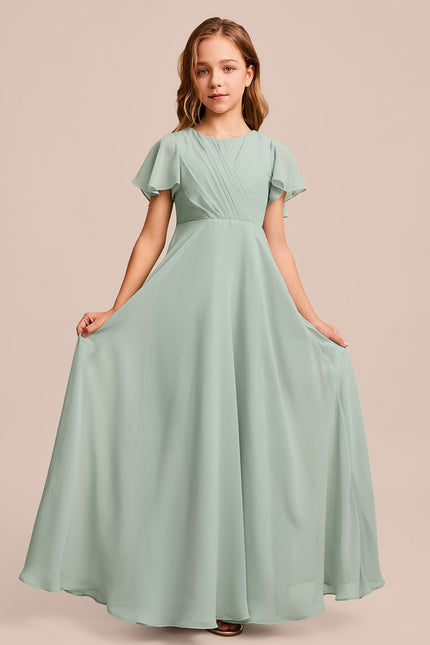 Robe Trapèze Bleu Doux Éclat - gallery 2