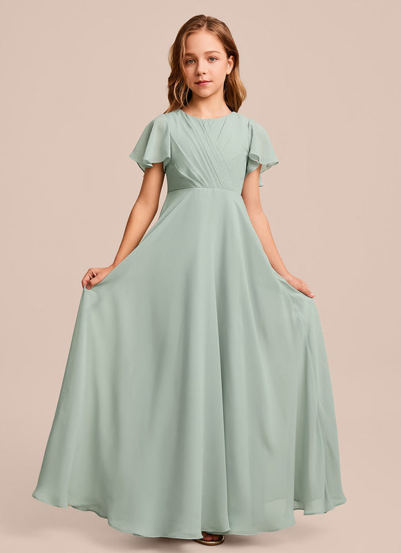 Robe Trapèze Bleu Doux Éclat - gallery 2