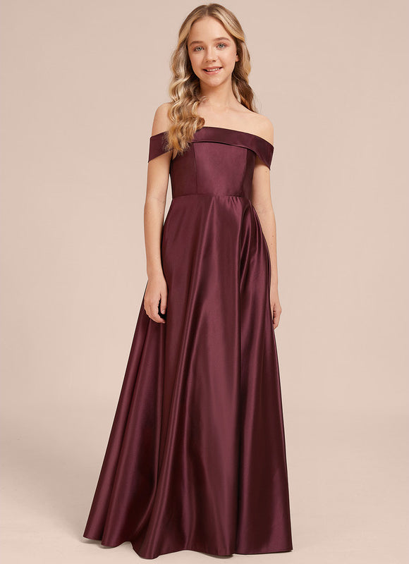 Robe Trapèze Satin Bordeaux Chic - gallery 3